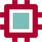 Icon of an integrated circuit (chip) representing advanced PHY chip integration for high-speed data transmission and reliable network performance.