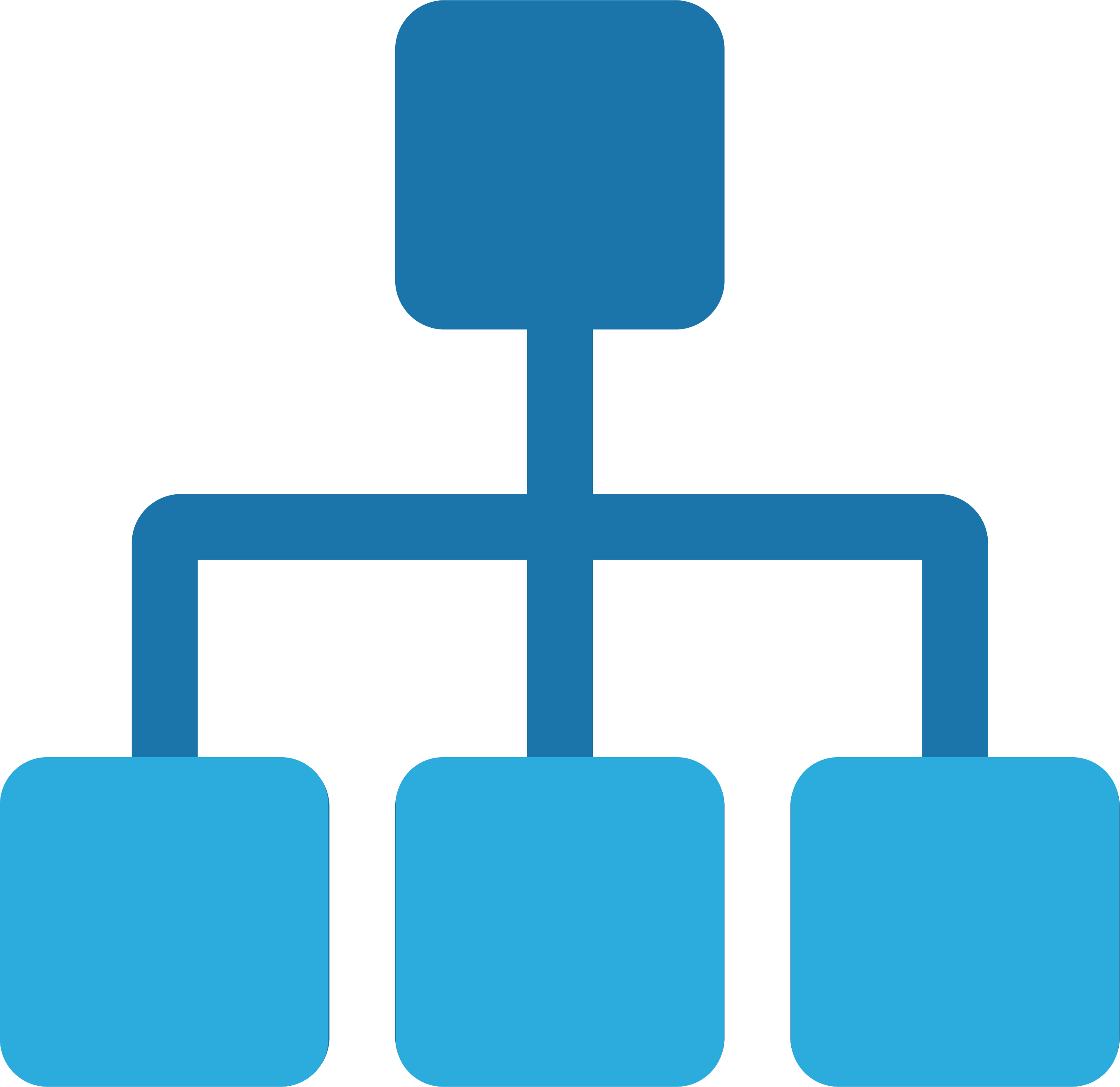 Flexible Architecture Icon - A blue hierarchical structure symbolizing scalable and adaptable system design. Ideal for IT infrastructure, software solutions, and enterprise architecture. Optimized for Singapore market.