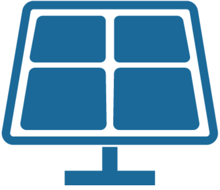 Solar MPPT technology icon, representing advanced Maximum Power Point Tracking (MPPT) technology that enhances photovoltaic system energy conversion efficiency and optimizes solar power generation performance.