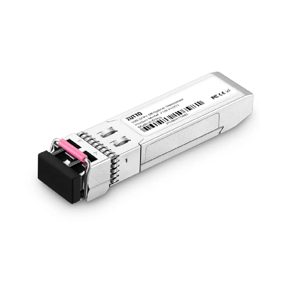 ZT25SP28 25G SFP28 Optical Transceiver Module with Dual LC Connector, supporting 25Gbps data rate, compatible with SFP28 MSA standards, and hot-pluggable for high-speed data center and network applications.