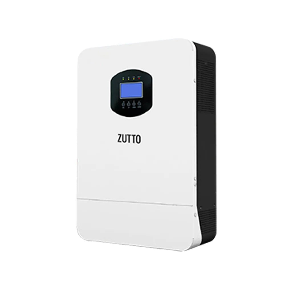 Zutto InverCore01 inverter, supporting 1kW to 11kW power output for 48VDC systems, integrating advanced MPPT technology and UPS functionality to enhance solar energy efficiency and stability.
