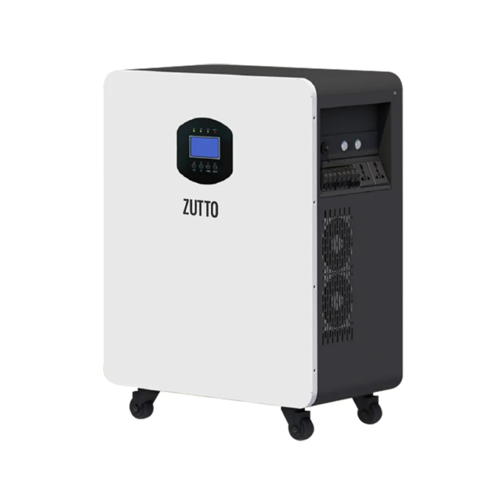 Zutto LifeGrid05 portable home energy storage system with an integrated high-efficiency inverter and UPS function, supporting both solar power and grid electricity. It offers energy storage capacities from 1.28kWh to 7.17kWh and power output up to 3.6kW, making it ideal for residential and small commercial applications as a reliable backup power solution.
