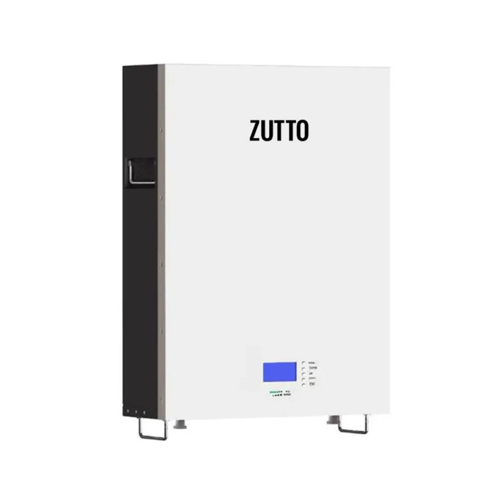 Zutto PowerCore07 48V 200Ah LiFePO4 wall-mounted battery, designed for residential and commercial energy storage. Featuring a compact, space-saving design with intelligent BMS for protection against overcharge, over-discharge, short circuit, and overheating. Supports RS232, RS485, and CAN communication for real-time monitoring and remote management. Ideal for solar storage, backup power, and off-grid applications.