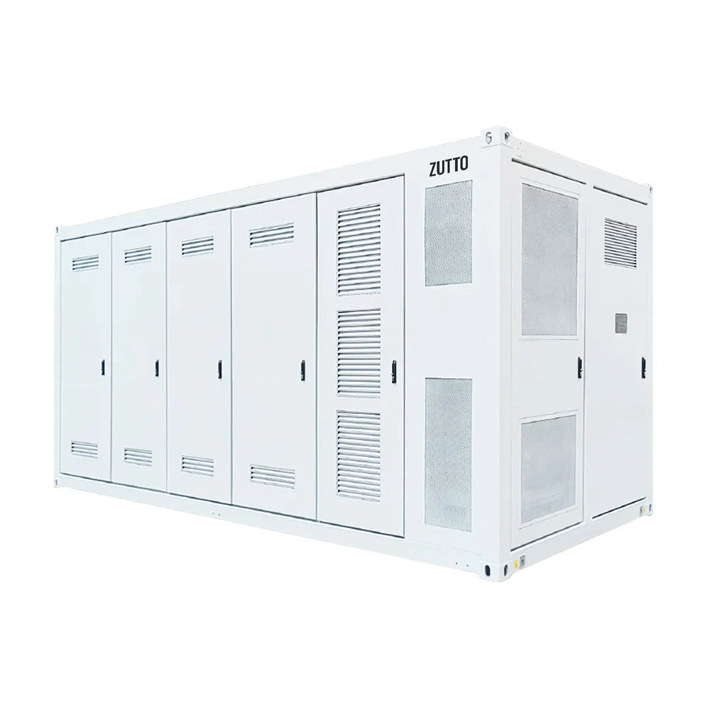 Zutto PowerVault13 advanced energy storage system with a maximum capacity of 4MWh, integrated with BMS (Battery Management System), PCS (Power Conversion System), and EMS (Energy Management System) to ensure efficient energy management and safety. The system features IP54 protection, multi-level fire monitoring, and automatic disconnection for grid protection, making it ideal for large-scale energy projects in Singapore, including peak shaving, backup power, and renewable energy integration.